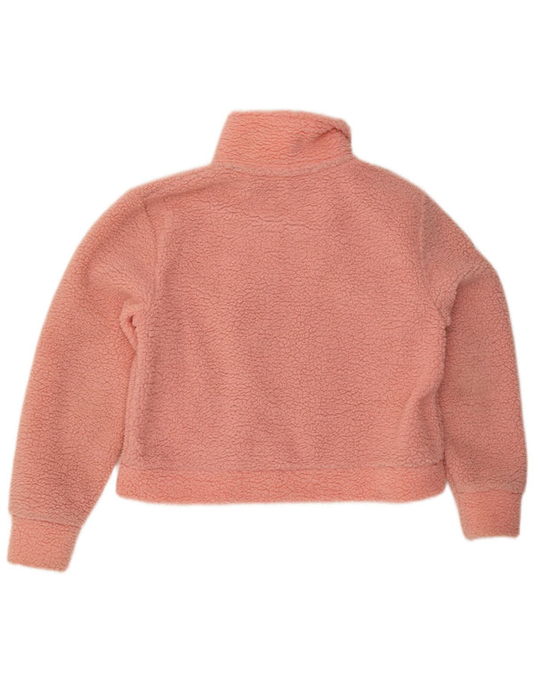 Jaqueta Superdry Feminina Teddy Bear Oversized Fleece UK 10 Pequena Rosa
