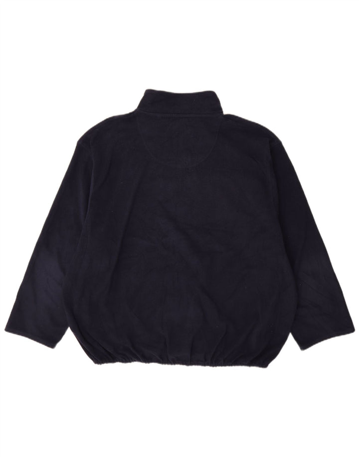 Suéter de lã masculino Canda com zíper e gola 3XL azul marinho