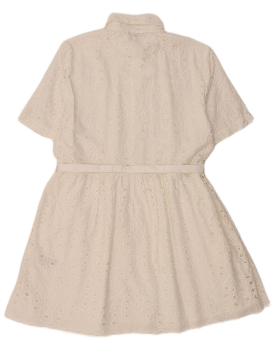 Vestido camisa feminino Zara UK 14 médio branco