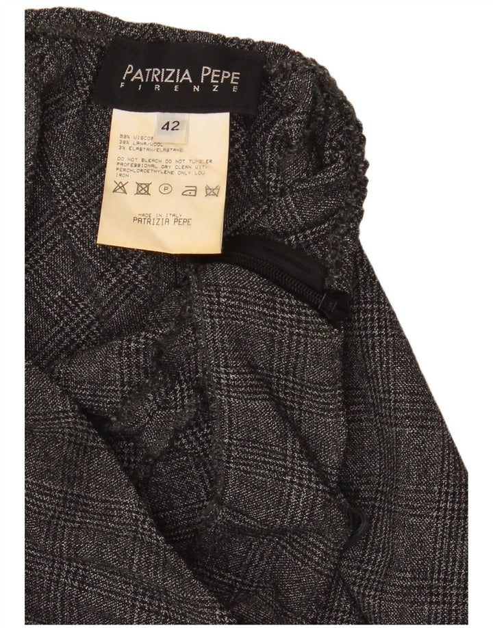 Patrizia Pepe Vestido sem alças feminino IT 42 Viscose Houndstooth cinza médio