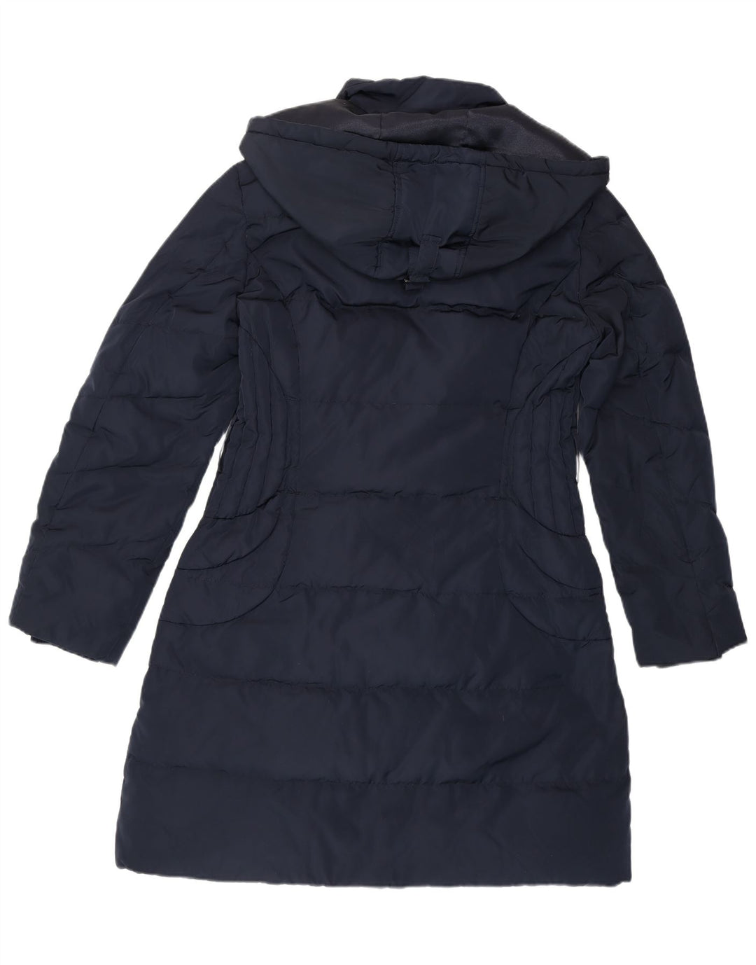 Casaco feminino acolchoado com capuz MONSOON UK 14 poliéster azul marinho médio