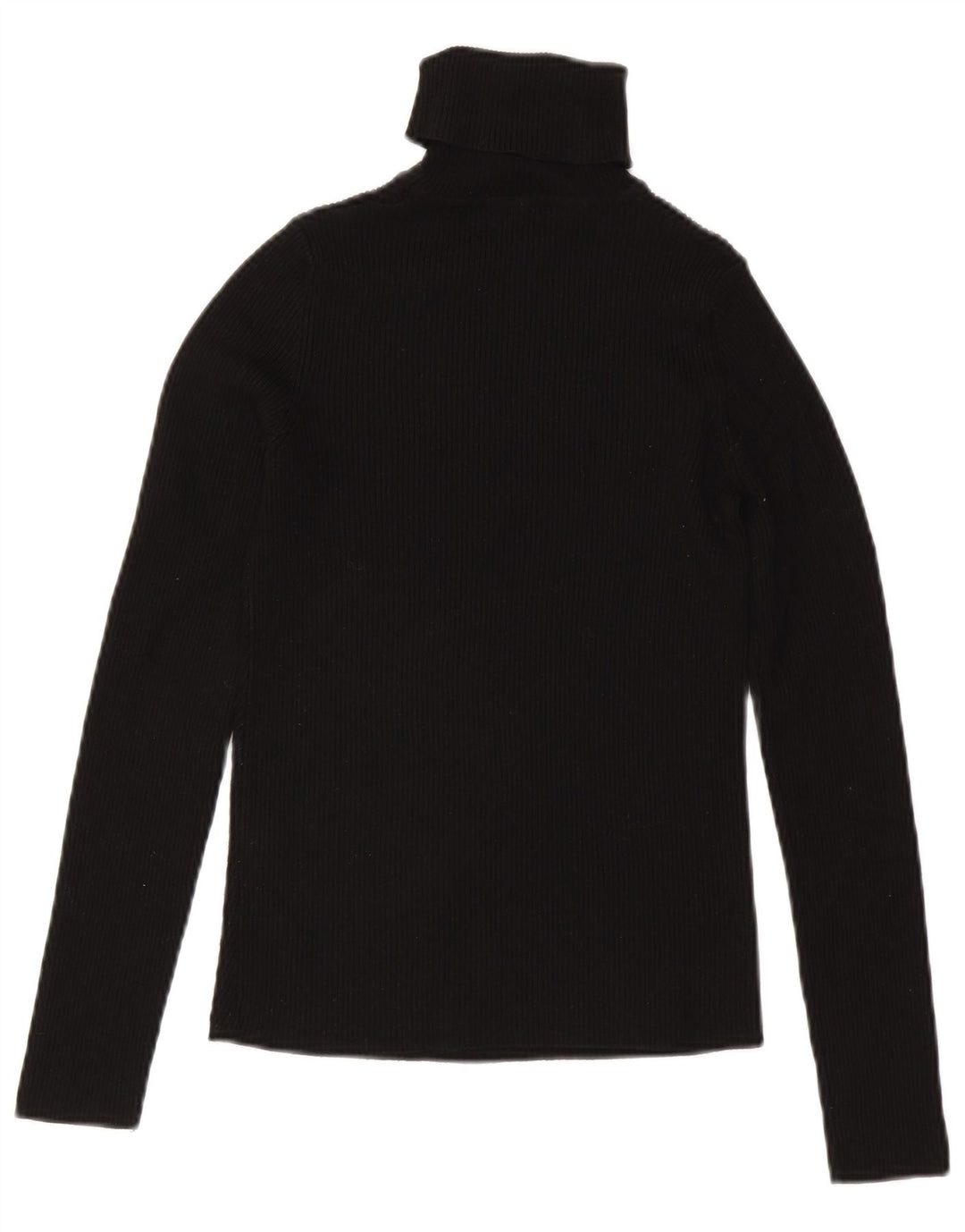 Blusa feminina Zara com gola redonda e viscose preta média UK 12