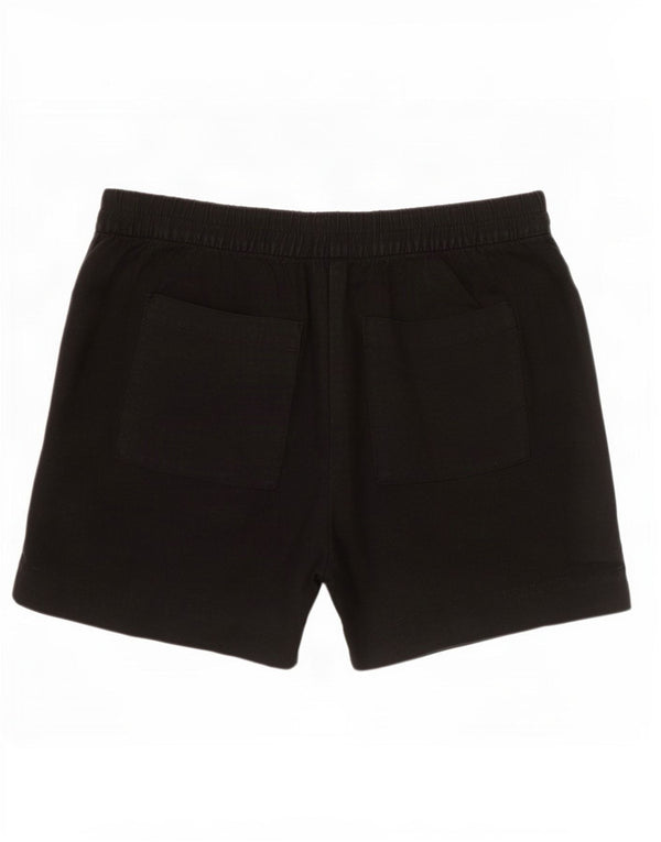 Shorts Chino Feminino Marks & Spencer Reino Unido 18 XL W38 Linho Preto