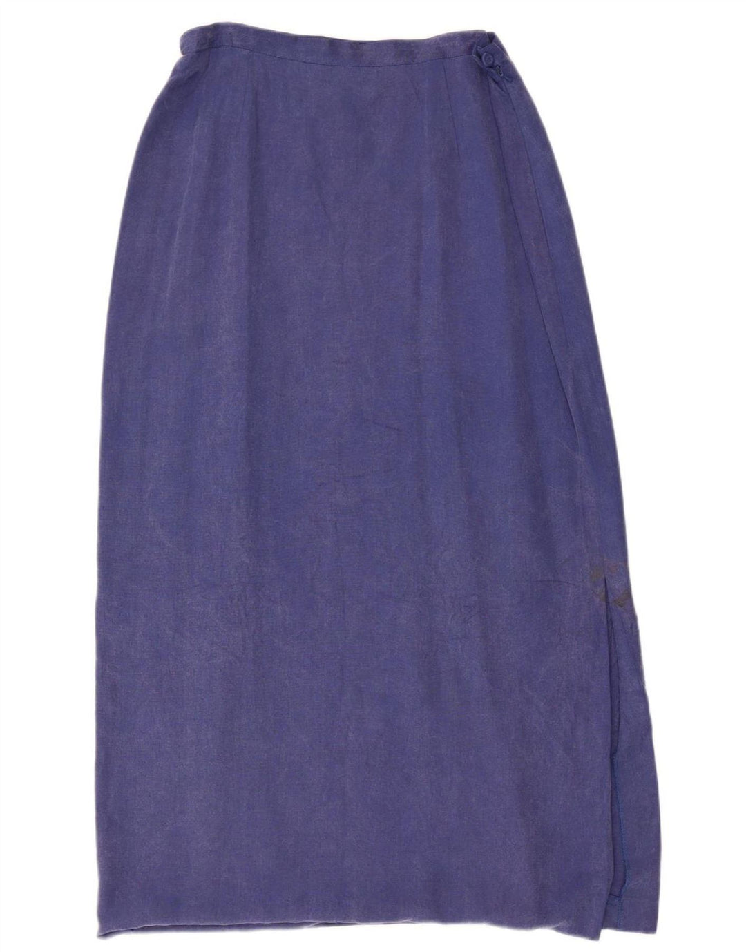 Saia midi feminina Monsoon Reino Unido 16 grande W32 azul viscose