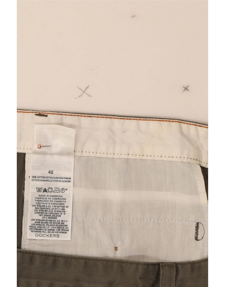 DOCKERS Mens Pegged Chino Shorts W42 2XL Khaki Cotton Vintage Dockers and Second-Hand Dockers from Messina Hembry 