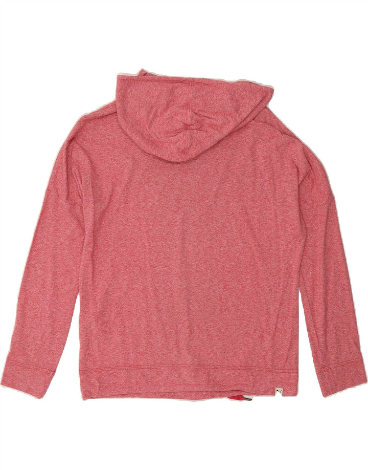 PUMA Womens Oversized Hoodie Jumper UK 8 Small Pink Cotton Vintage Puma and Second-Hand Puma from Messina Hembry 