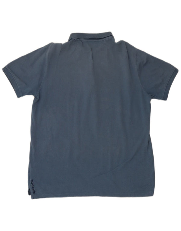 US Polo Assn. Camisa Polo Masculina XL Azul Algodão