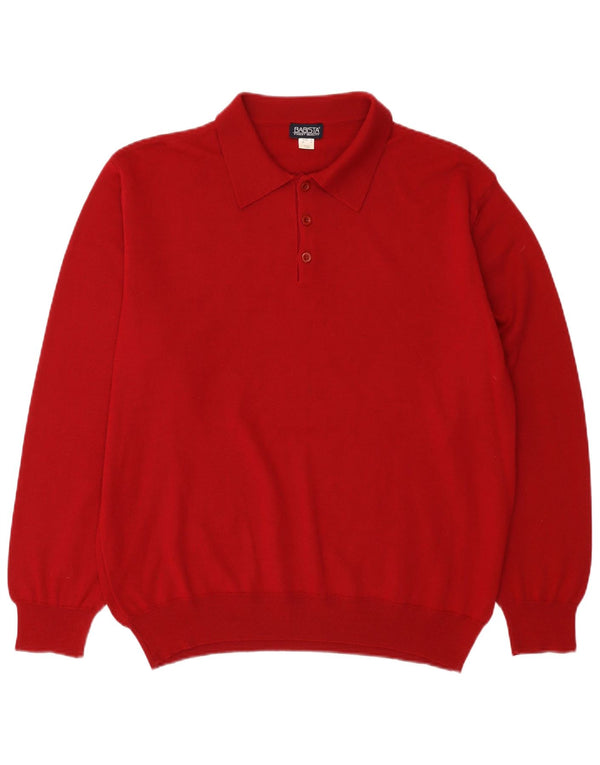 BABISTA Mens Polo Neck Jumper Sweater UK 44 XL Burgundy