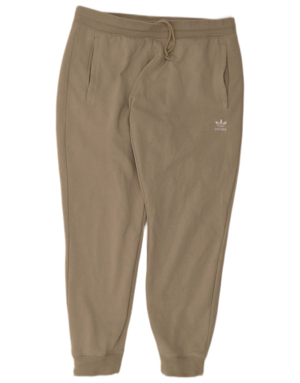 Adidas Mens Treino Calças Joggers XL Verde Algodão