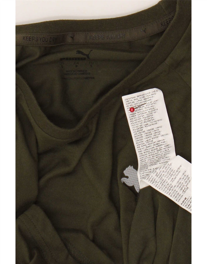 Puma Camiseta Masculina Top Pequeno Cáqui Colorblock Poliéster