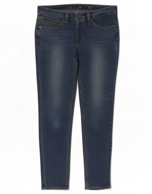 Calça jeans skinny feminina Levi's cintura baixa W34 L30 azul algodão