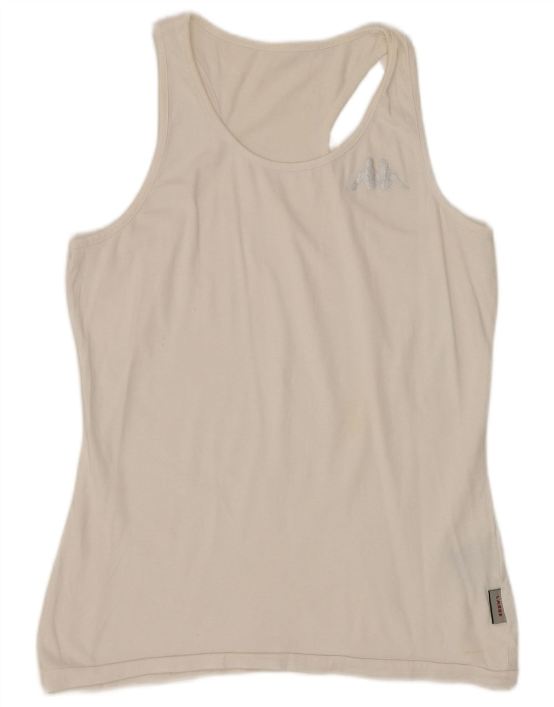 Top colete feminino KAPPA UK 14 grande algodão branco