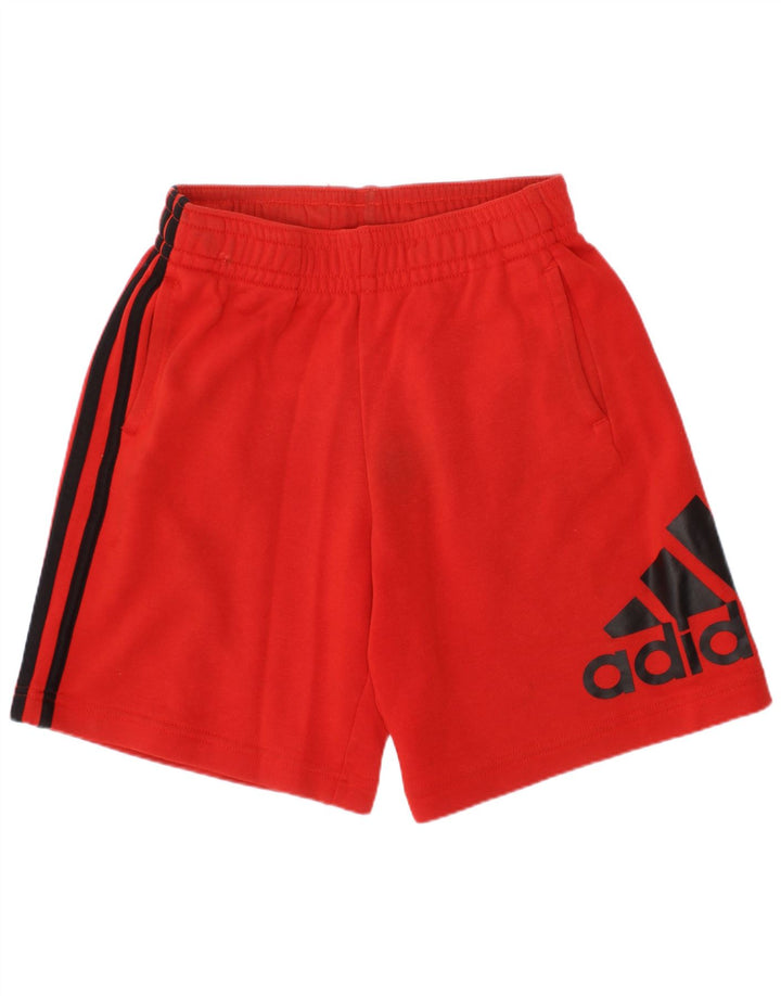 Shorts esportivos gráficos Adidas Boys 9-10 anos vermelho