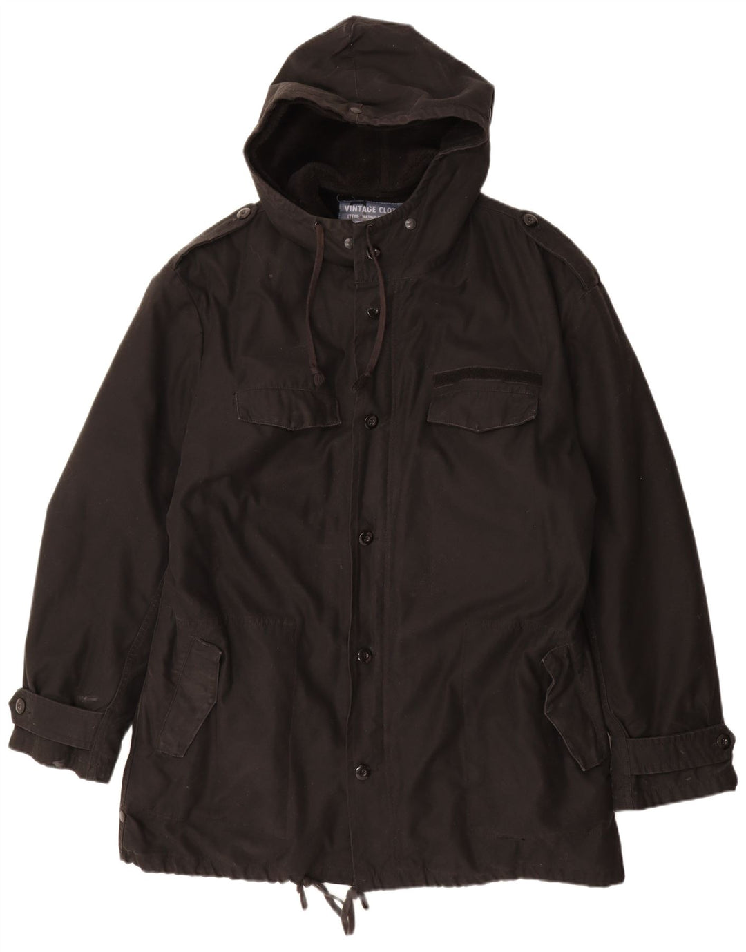 Jaqueta Parka masculina com capuz BRANDIT UK 46 3XL poliéster preto
