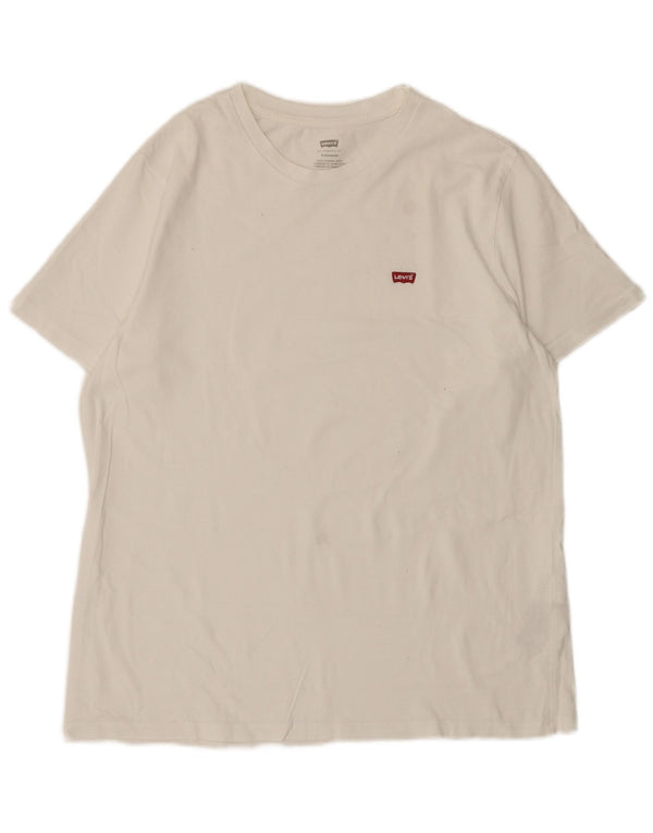 Camiseta masculina padrão Levi's Top grande de algodão branco