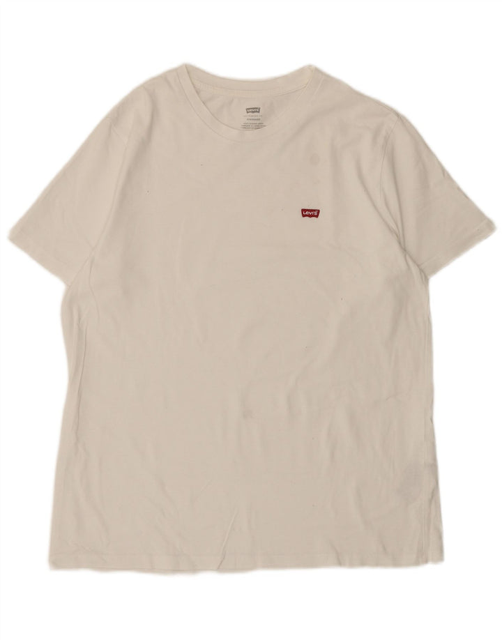 Camiseta masculina padrão Levi's Top grande de algodão branco