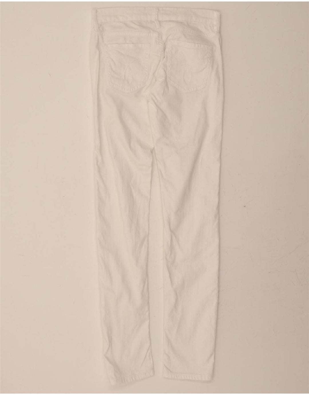CALVIN KLEIN Womens Regular Skinny Jeans W26 L32 White Cotton Vintage Calvin Klein and Second-Hand Calvin Klein from Messina Hembry 
