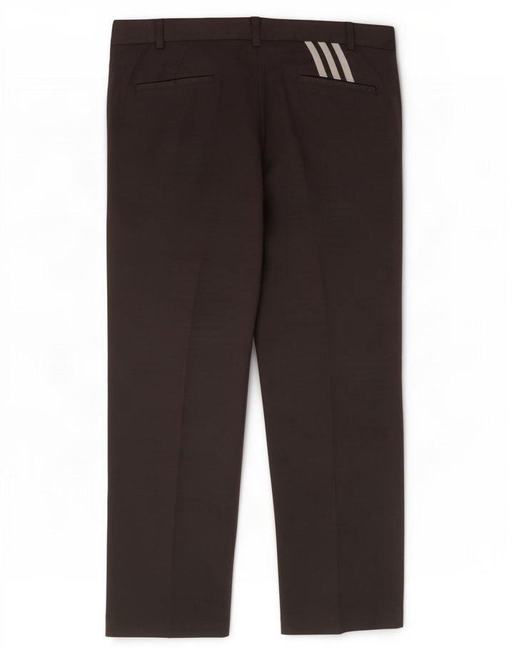 Adidas Mens Straight Suit Calças W40 L30 Poliéster Preto