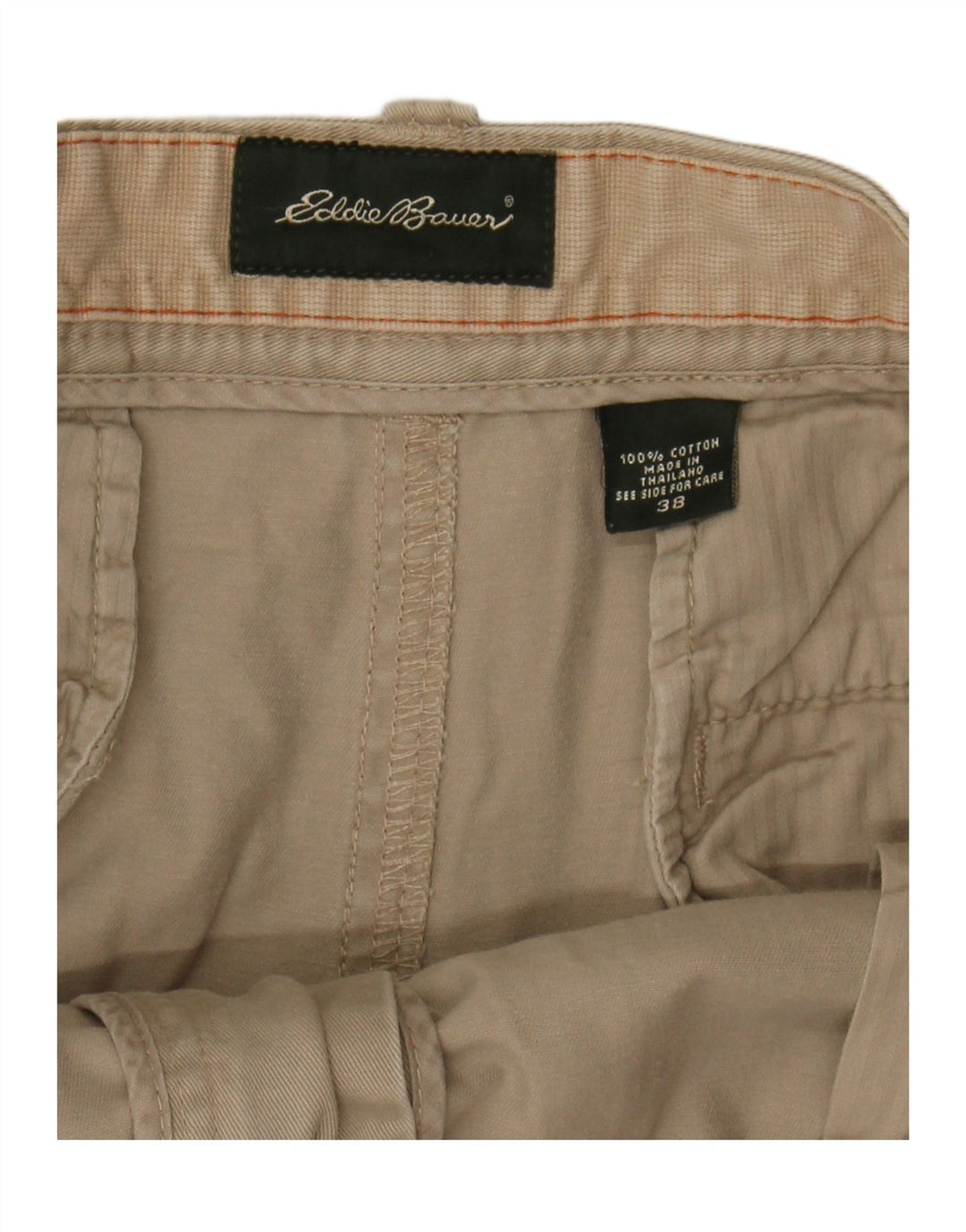 EDDIE BAUER Mens Chino Shorts W38 XL Algodão Bege