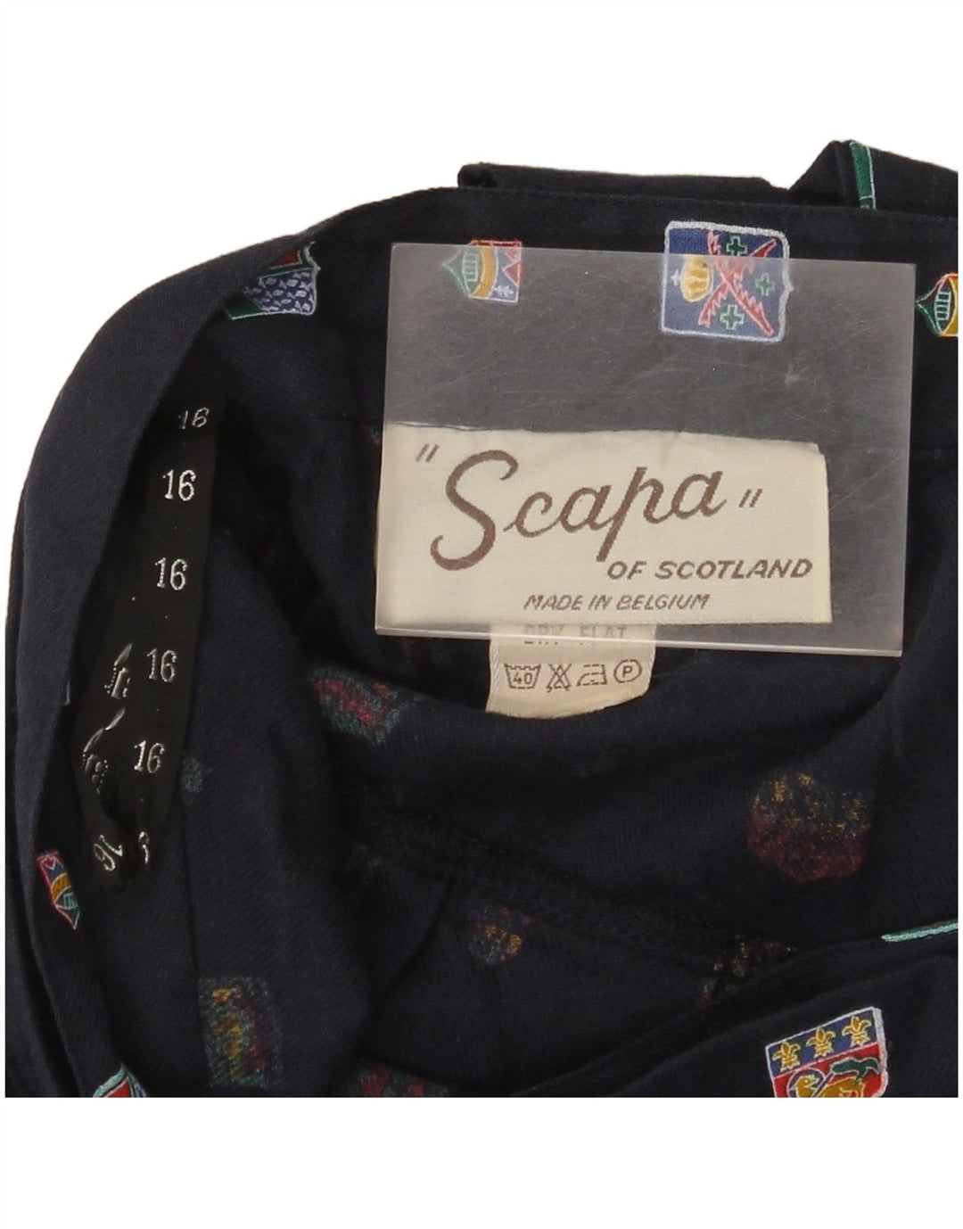 Scapa Girls Maxi Saia larga com padrão abstrato 15-16 anos W26 Azul marinho