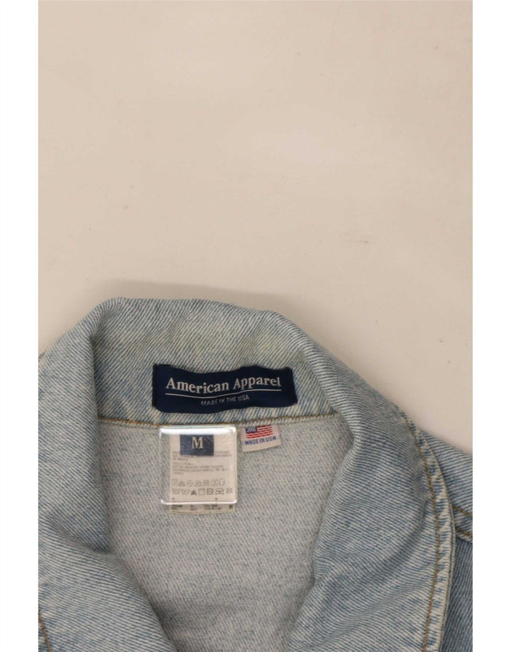 Jaqueta jeans masculina American Apparel Reino Unido 38 algodão azul médio