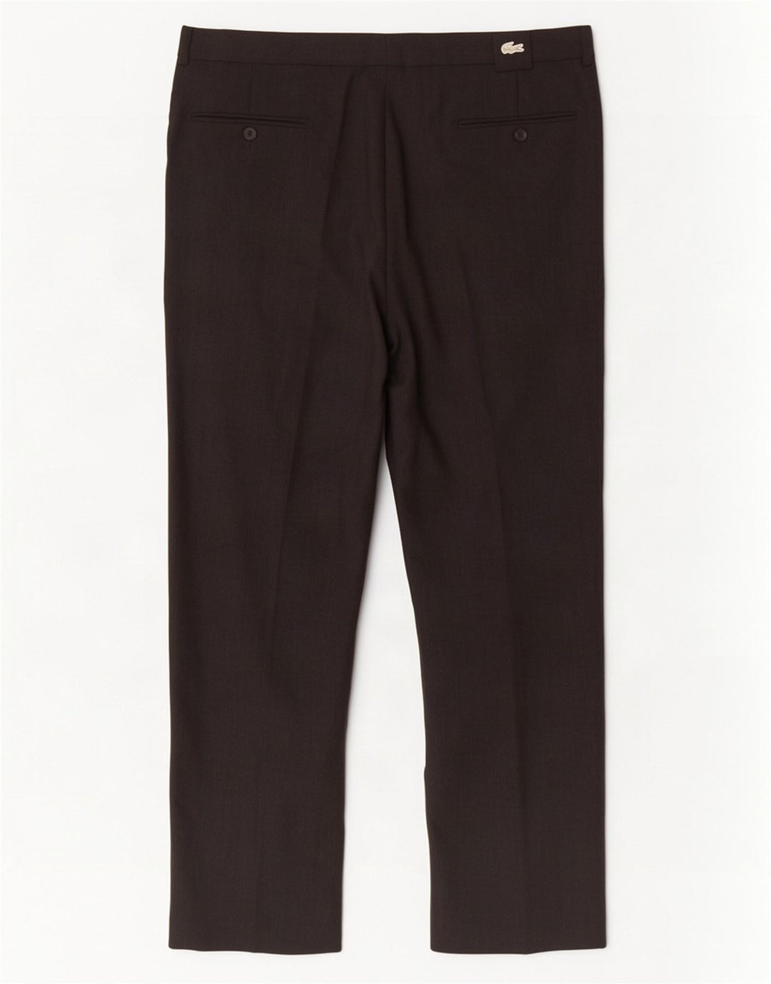 Calça masculina Lacoste Pegged Suit tamanho 46 grande W36 L27 lã cinza