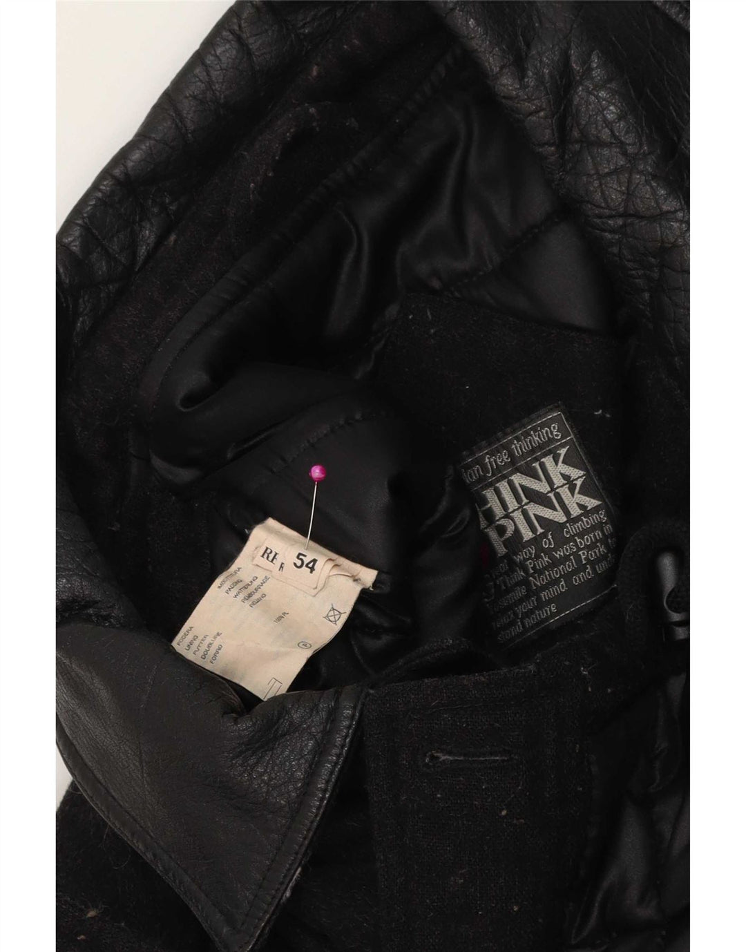 Jaqueta corta-vento masculina Think Pink IT 54 2XL lã preta
