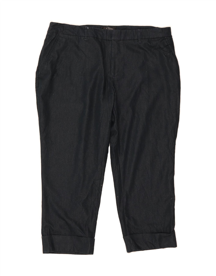 MOSSIMO Womens Slim Capri Trousers US 18 2XL W38 L23 Navy Blue Cotton Vintage Mossimo and Second-Hand Mossimo from Messina Hembry 