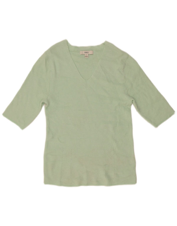 Blusa feminina Marks & Spencer UK 12 viscose verde médio