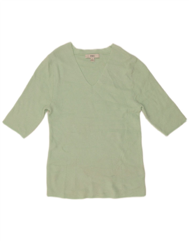 Blusa feminina Marks & Spencer UK 12 viscose verde médio
