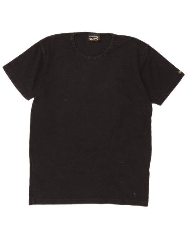 Wrangler Mens T-Shirt Top XL Black Cotton