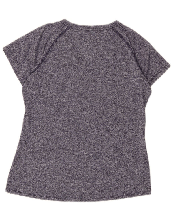Camiseta feminina The North Face UK 12 poliéster manchado azul marinho médio