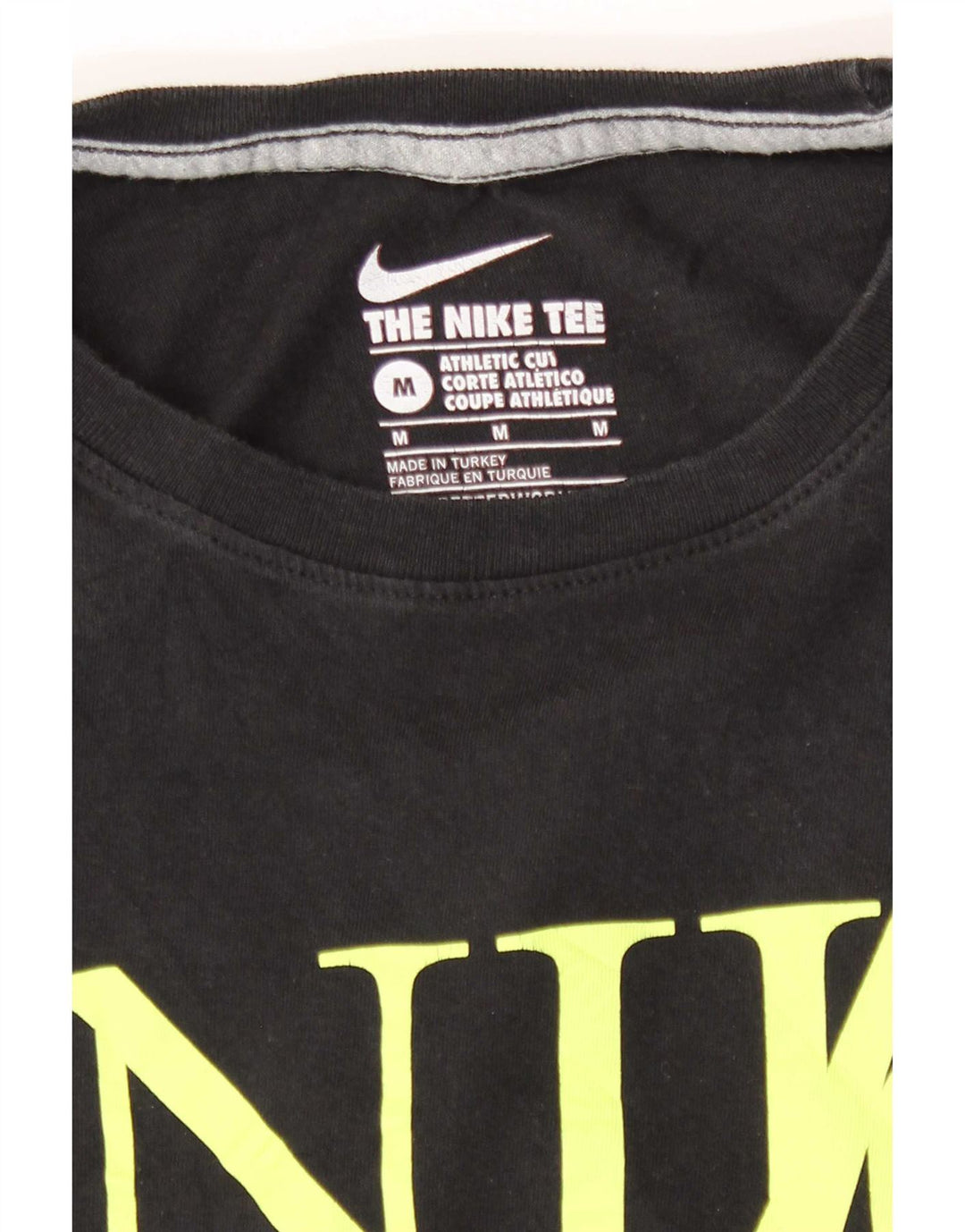 Camiseta Nike Feminina Athletic Cut Graphic Top UK 14 Médio Preto