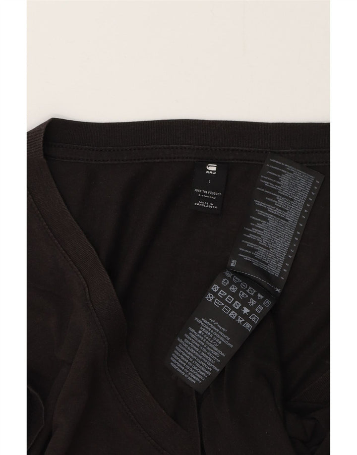 Camiseta masculina G-STAR grande algodão preto