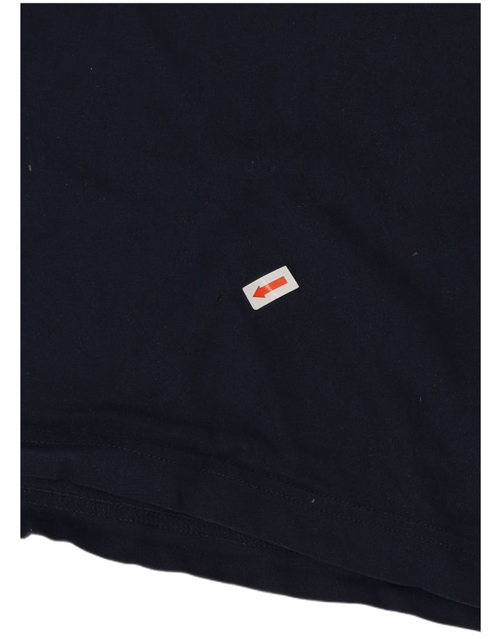 Camiseta gráfica masculina Reebok Top grande algodão azul marinho