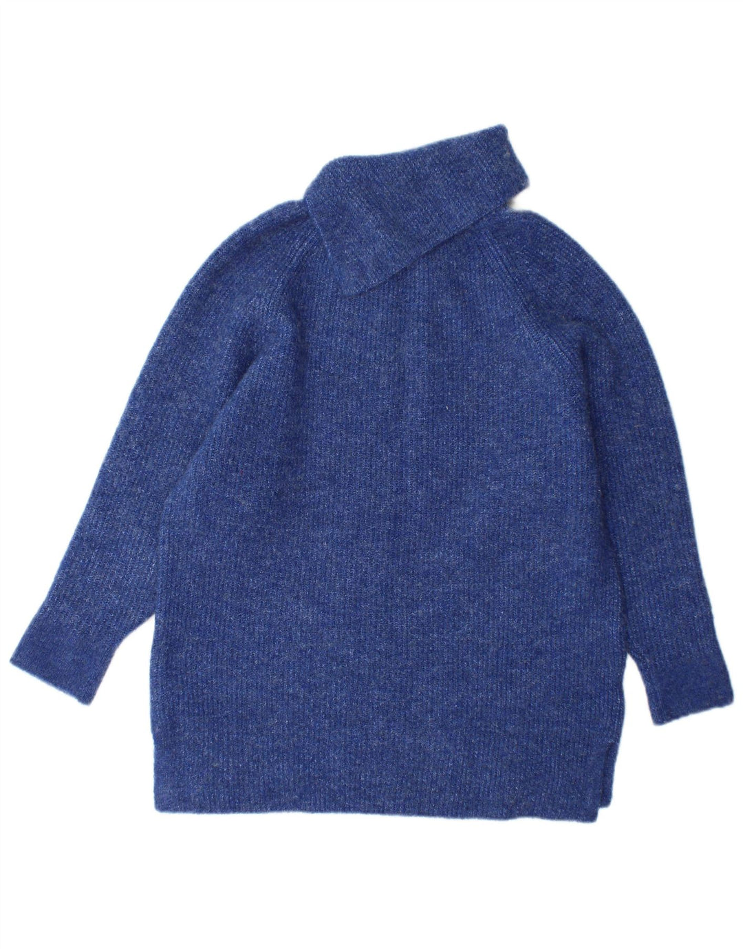 Suéter feminino Monsoon com gola redonda e gola redonda UK 10 acrílico azul pequeno