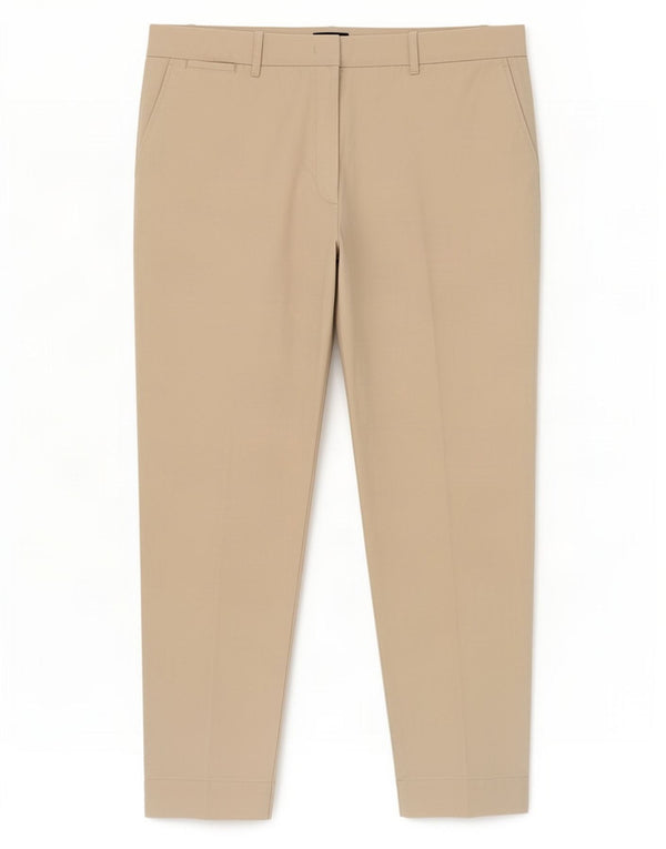 Calça Chino Feminina Marks & Spencer Reino Unido 20 2XL W38 L26 Algodão Bege