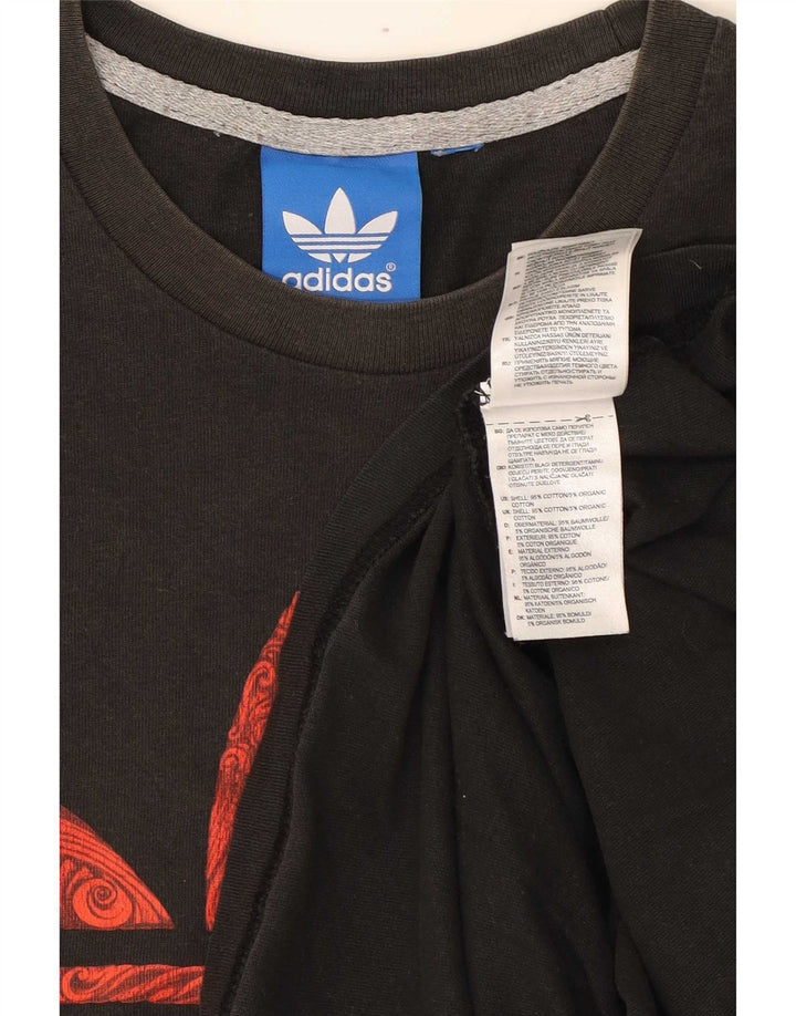 Camiseta Adidas Masculina Graphic Top Grande Algodão Cinza
