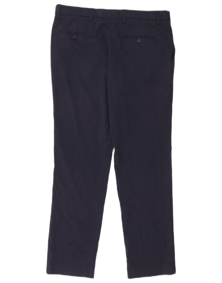 Calça Chino Masculina Marks & Spencer Slim Fit W34 L31 Azul Marinho Poliéster