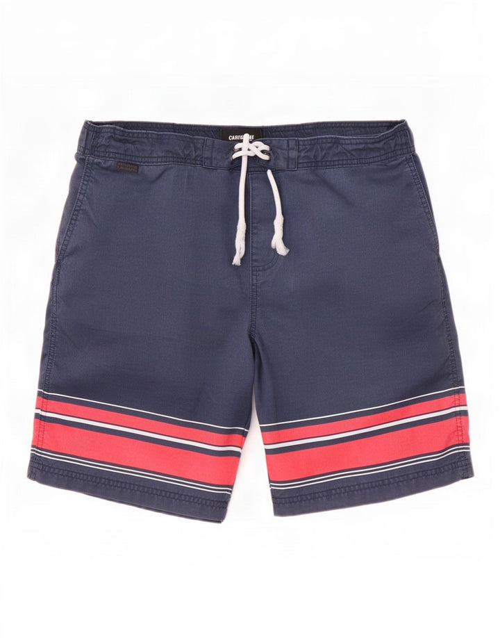 Shorts de natação masculino Marks & Spencer XL azul marinho colorblock poliéster