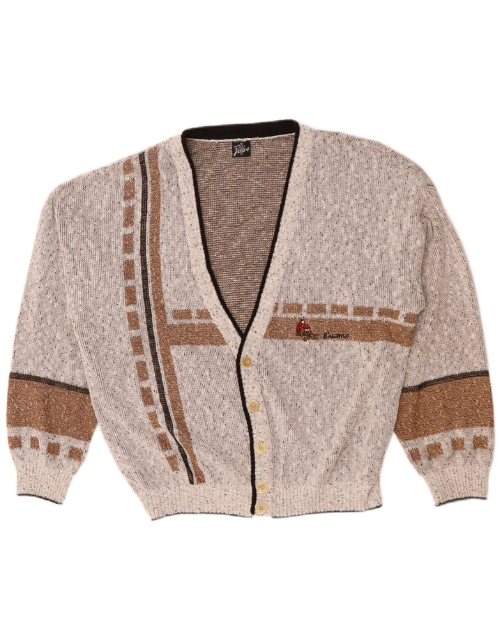 Suéter cardigã masculino Maria Jose XL cinza colorblock