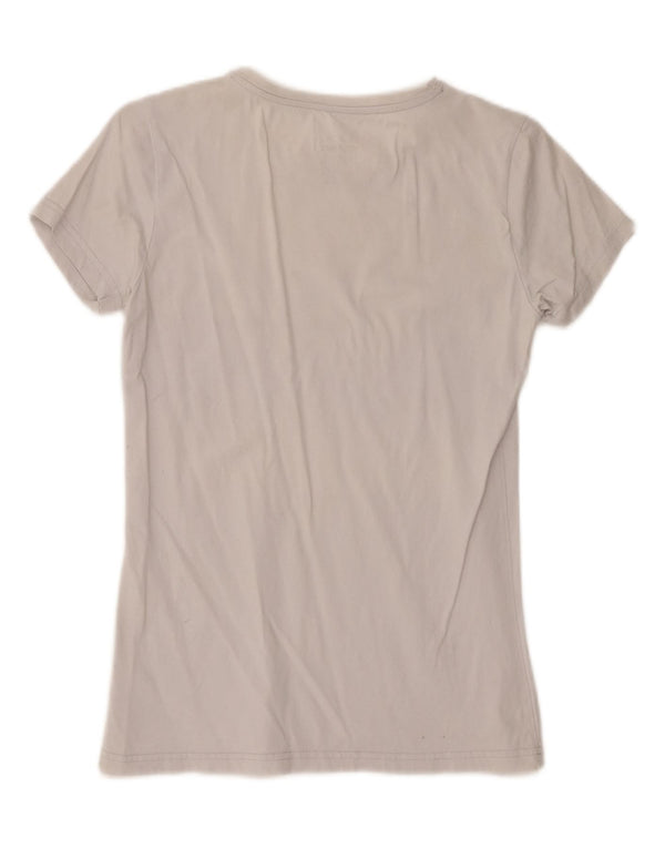 Camiseta feminina gráfica ASICS Top UK 12 algodão branco médio