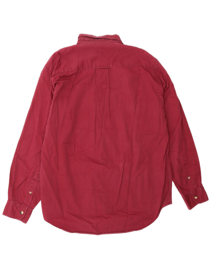 Camisa masculina Nautica média algodão Borgonha