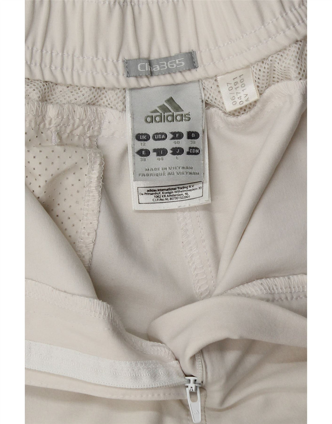 ADIDAS Womens Clima 365 Tracksuit Pants UK 12 Medium White Nylon