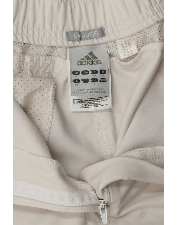 ADIDAS Womens Clima 365 Tracksuit Pants UK 12 Medium White Nylon