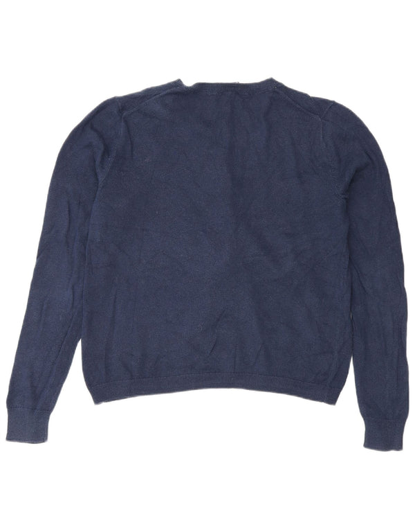 Crew Clothing Womens Cardigan Sweater UK 10 Small Navy Blue Cotton