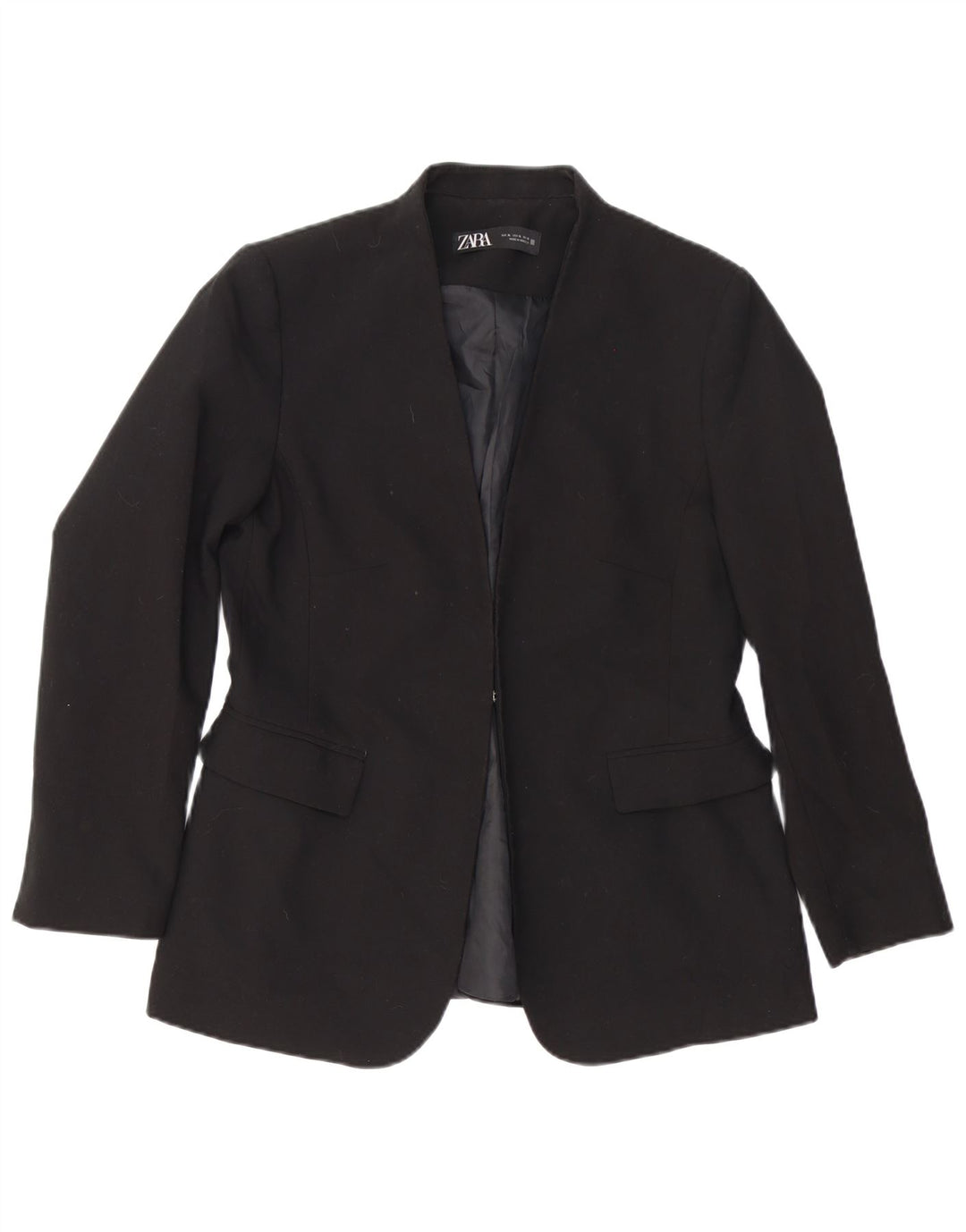 Zara Jaqueta Blazer Feminina Reino Unido 18 XL Preto Poliéster
