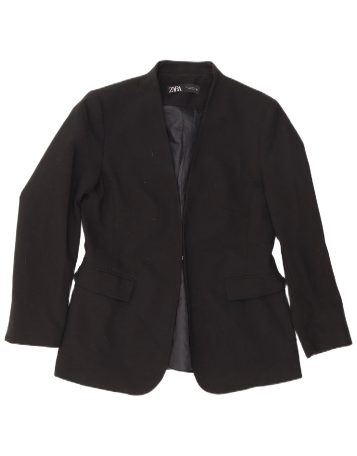 Zara Jaqueta Blazer Feminina Reino Unido 18 XL Preto Poliéster