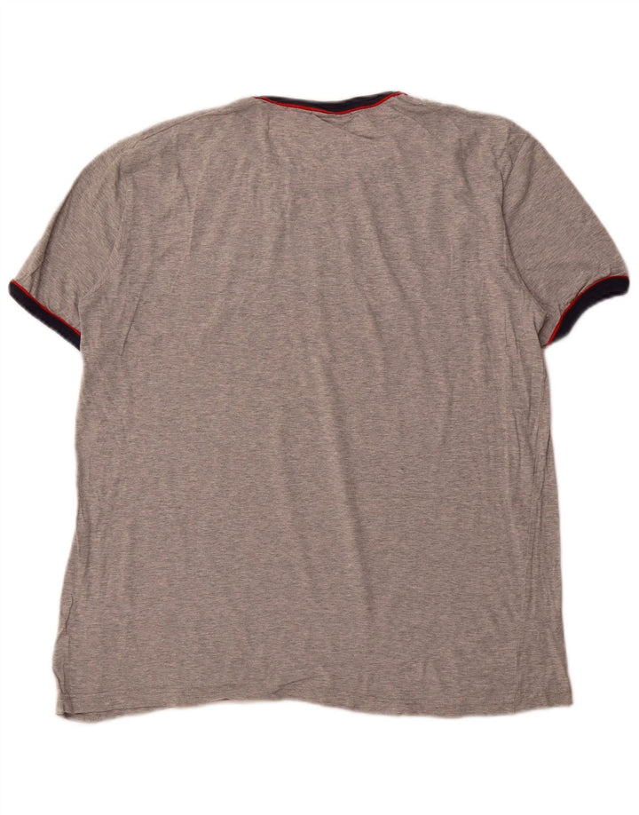 Camiseta feminina FILA UK 18 XL algodão listrado cinza