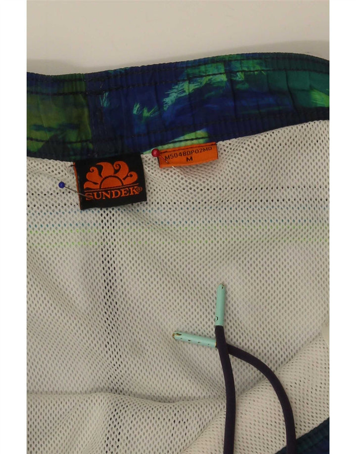 Shorts de natação masculino Sundek médio azul marinho colorblock poliéster havaiano